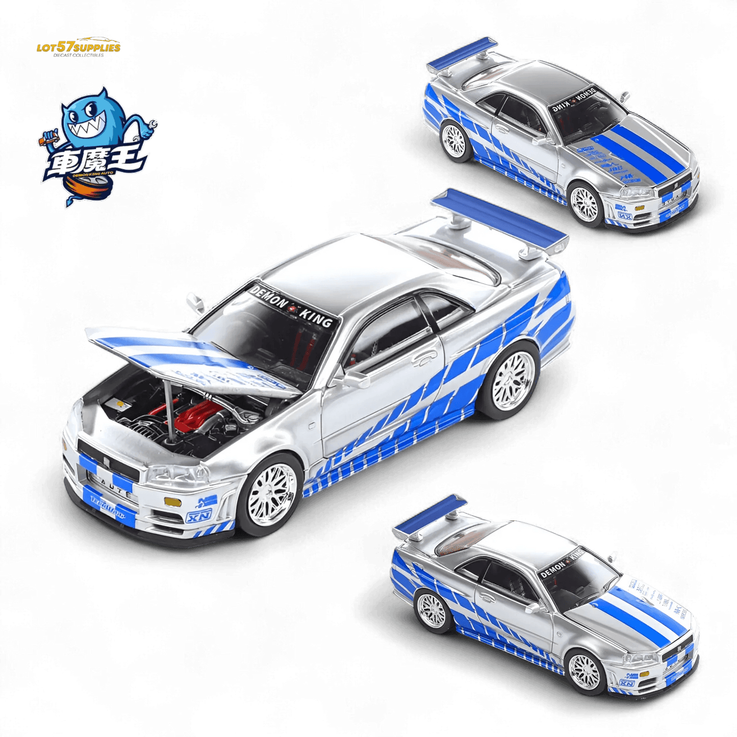 Demon King Auto Skyline GT-R R34 Z-Tune 1:64 - ToylandEU