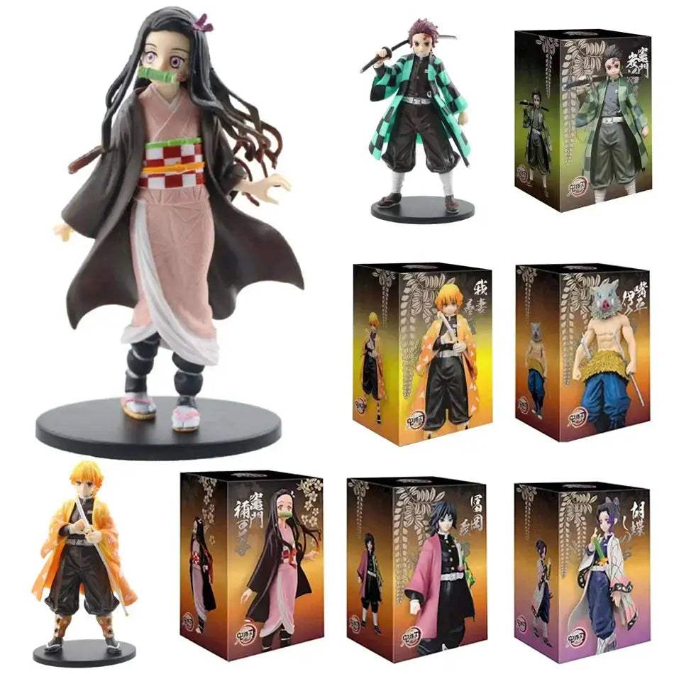  Demon Slayer Action Figure Tanjiro Nezuko Zenitsu PVC -  ToylandEU™