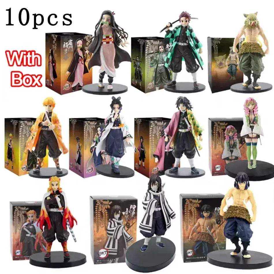 Demon Slayer Action Figures Premium Kamado Tanjirou Zenitsu Nezuko PVC - ToylandEU