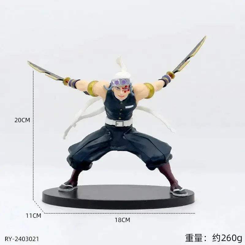 Demon Slayer Action Figures Tanjirou Nezuko Zenitsu Kanroji Mitsuri Muichirou Uzui Anime Figurines - ToylandEU