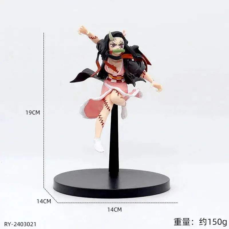 Demon Slayer Action Figures Tanjirou Nezuko Zenitsu Kanroji Mitsuri Muichirou Uzui Anime Figurines - ToylandEU