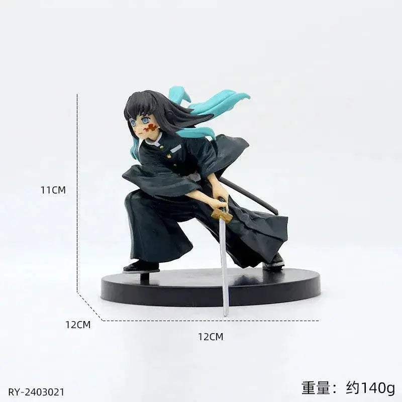 Demon Slayer Action Figures Tanjirou Nezuko Zenitsu Kanroji Mitsuri Muichirou Uzui Anime Figurines - ToylandEU