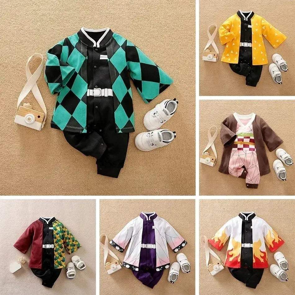 Demon Slayer Baby Romper Costume Cosplay Ready Unisex Kids Halloween - ToylandEU