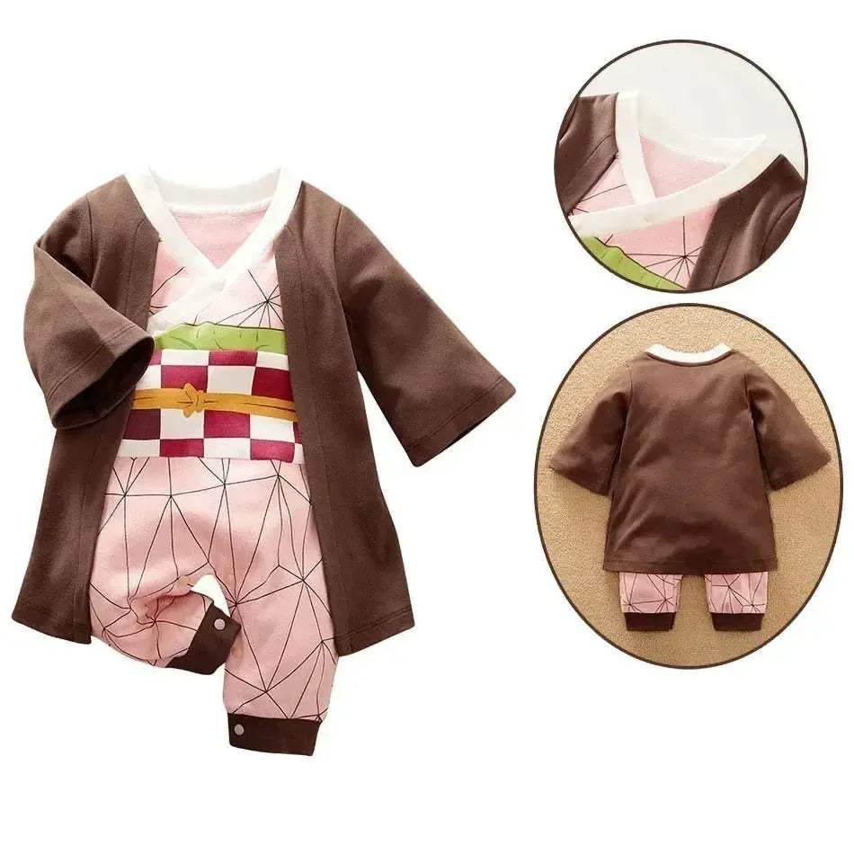Demon Slayer Baby Romper Costume Cosplay Ready Unisex Kids Halloween - ToylandEU
