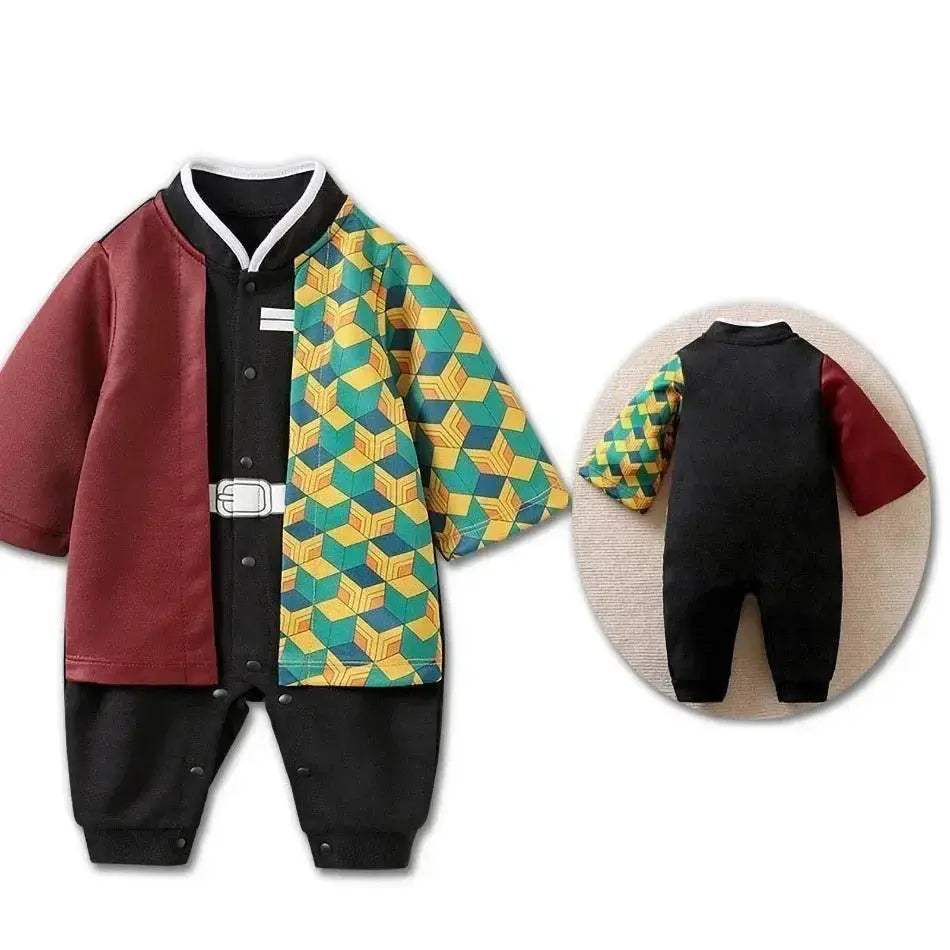 Demon Slayer Baby Romper Costume Cosplay Ready Unisex Kids Halloween - ToylandEU