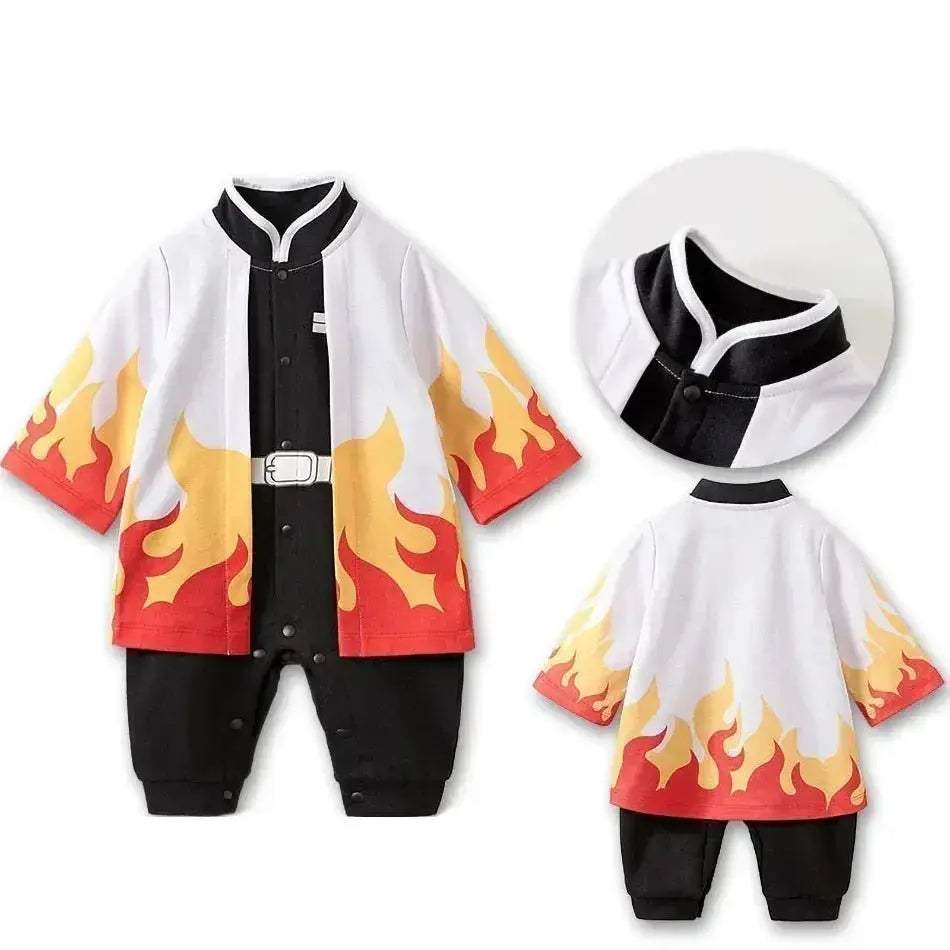Demon Slayer Baby Romper Costume Cosplay Ready Unisex Kids Halloween - ToylandEU