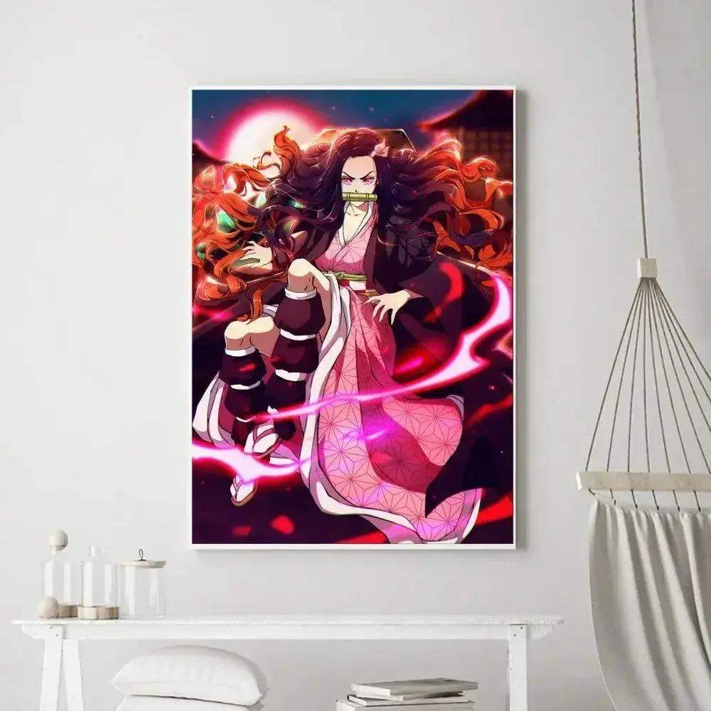 Demon Slayer Classic Anime Wall Art Poster Prints, Painting Bedroom Living Room Wall Bar Restaurant Decor - ToylandEU