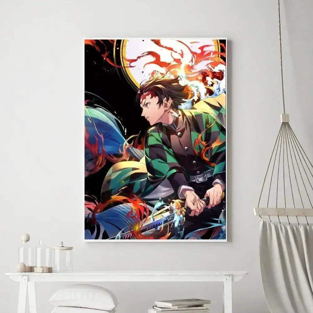 Demon Slayer Classic Anime Wall Art Poster Prints, Painting Bedroom Living Room Wall Bar Restaurant Decor - ToylandEU