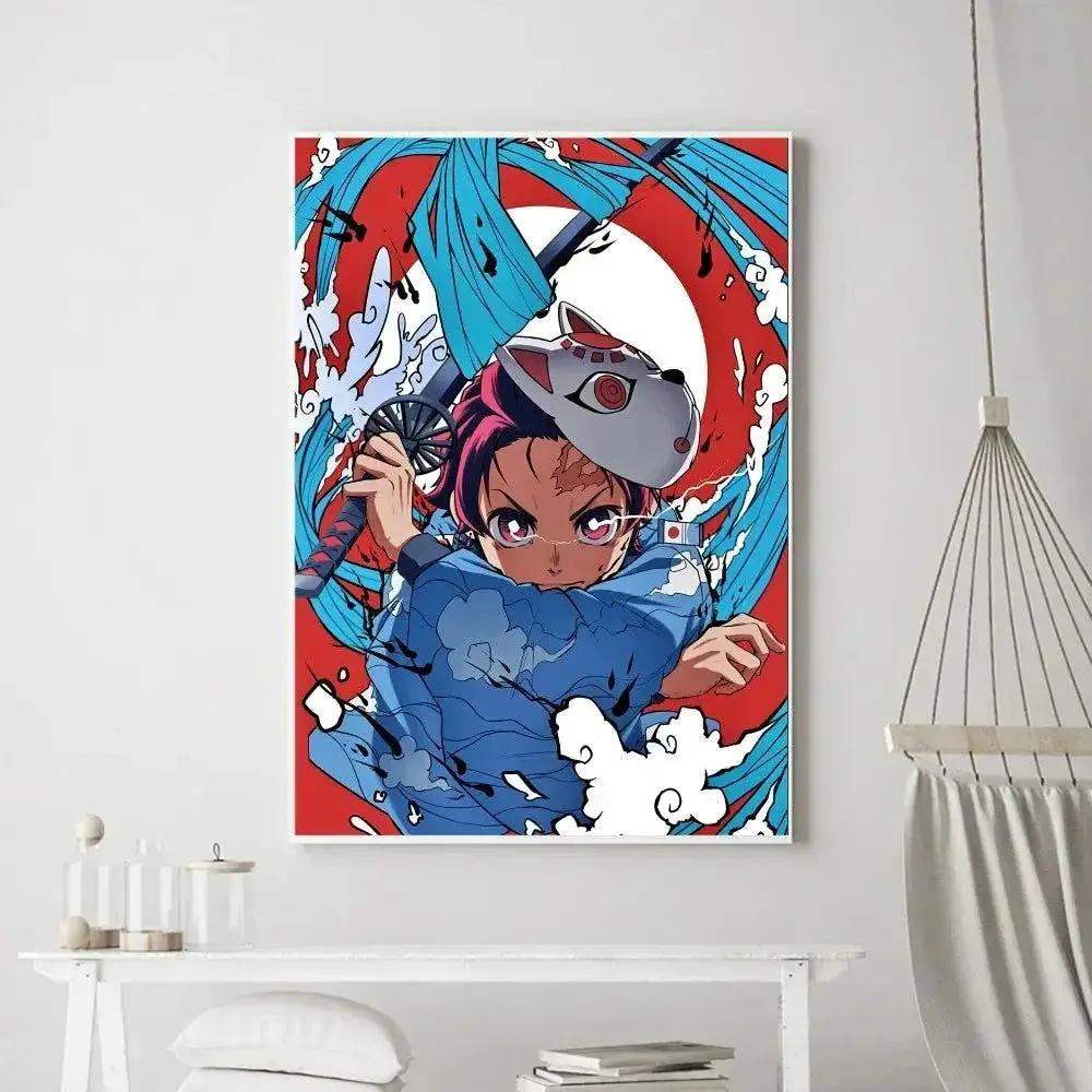 Demon Slayer Classic Anime Wall Art Poster Prints, Painting Bedroom Living Room Wall Bar Restaurant Decor - ToylandEU