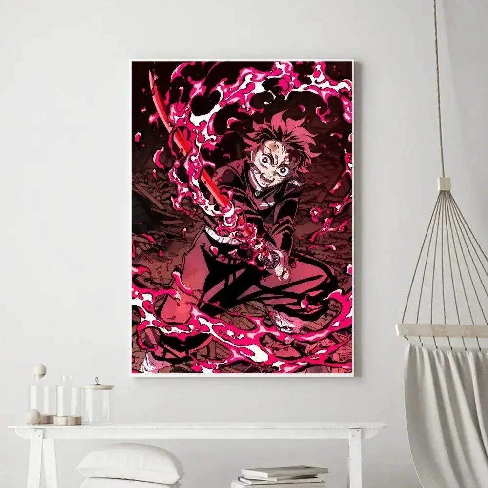 Demon Slayer Classic Anime Wall Art Poster Prints, Painting Bedroom Living Room Wall Bar Restaurant Decor - ToylandEU