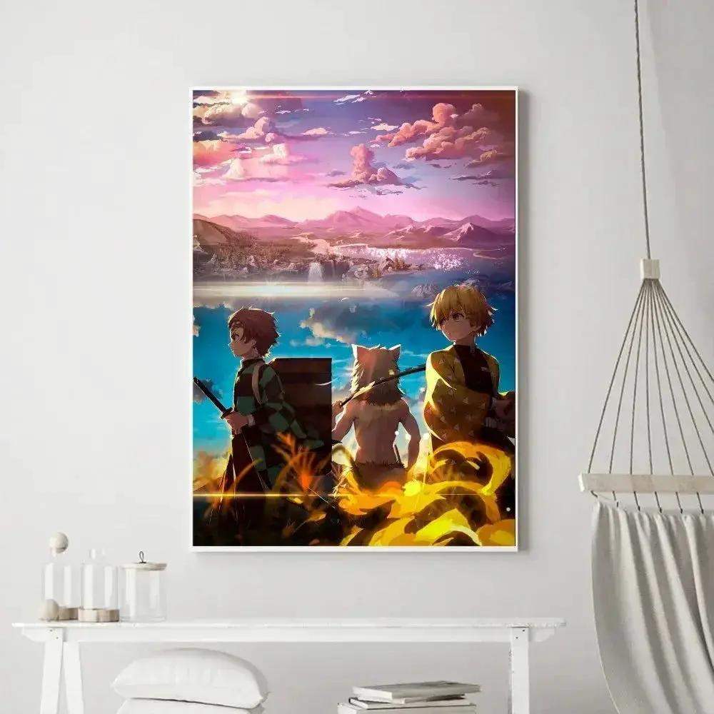 Demon Slayer Classic Anime Wall Art Poster Prints, Painting Bedroom Living Room Wall Bar Restaurant Decor - ToylandEU