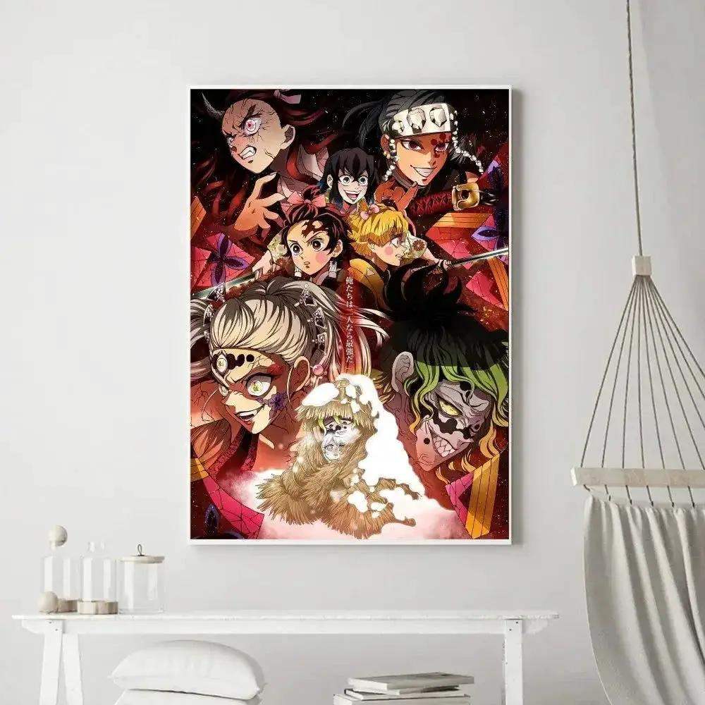 Demon Slayer Classic Anime Wall Art Poster Prints, Painting Bedroom Living Room Wall Bar Restaurant Decor - ToylandEU