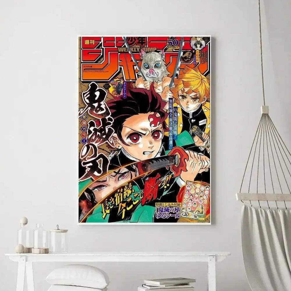 Demon Slayer Classic Anime Wall Art Poster Prints, Painting Bedroom Living Room Wall Bar Restaurant Decor - ToylandEU
