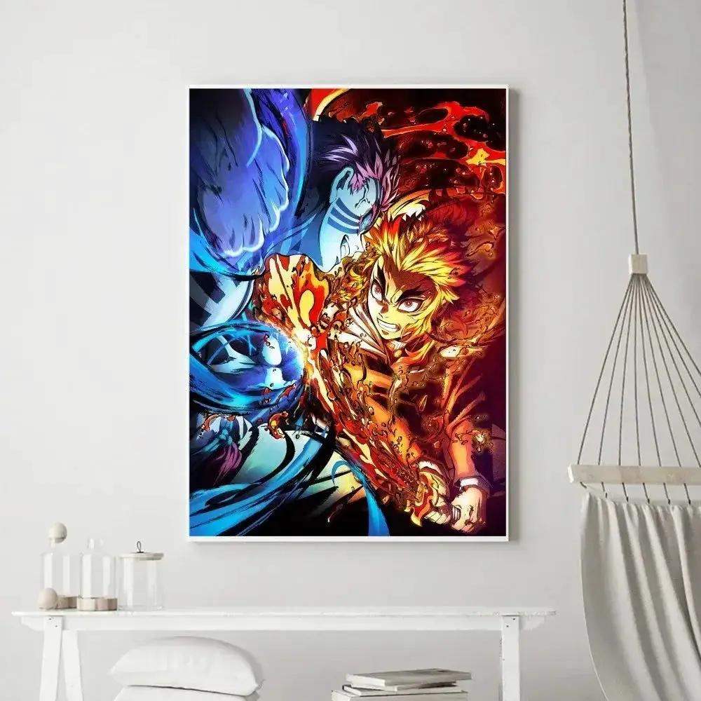 Demon Slayer Classic Anime Wall Art Poster Prints, Painting Bedroom Living Room Wall Bar Restaurant Decor - ToylandEU