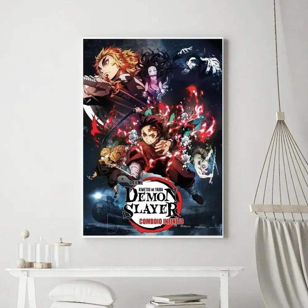 Demon Slayer Classic Anime Wall Art Poster Prints, Painting Bedroom Living Room Wall Bar Restaurant Decor - ToylandEU