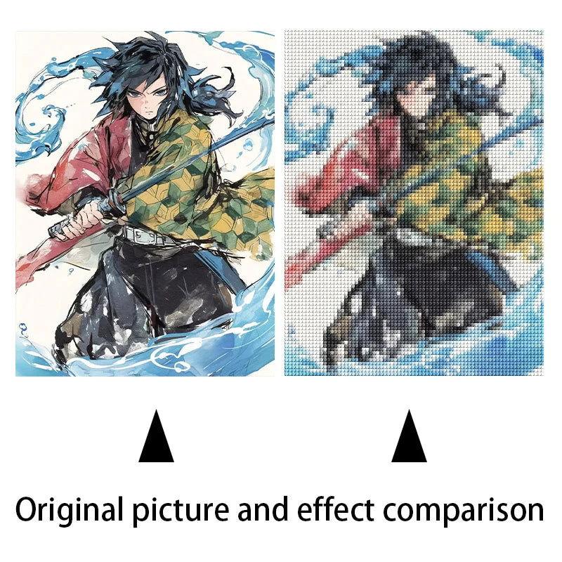  Demon Slayer Diamond Painting Kit Mosaic, Kimetsu no Yaiba Artist DIY Kit Home Decoration Picture Wall Art 