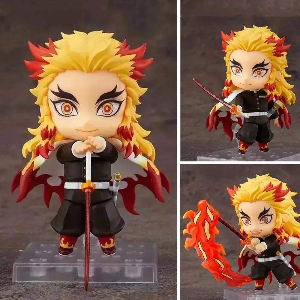 Demon Slayer Mini Anime Figurines, Inosuke, Tanjirou, Nezuko, Zenitsu, Giyuu, Regoukou, Tengen, Cute Kawaii Chibi Kimetsu no Yaiba 10 cm - ToylandEU