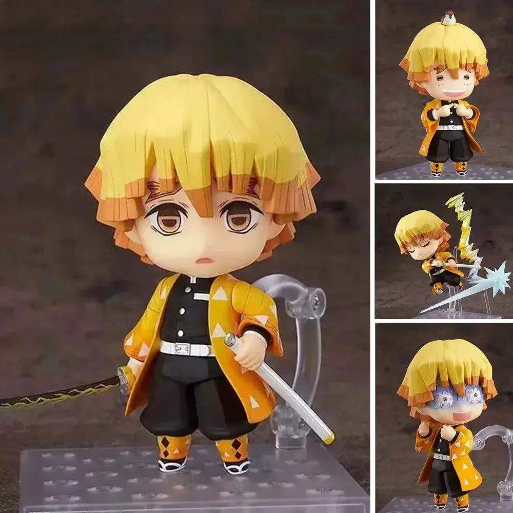 Demon Slayer Mini Anime Figurines, Inosuke, Tanjirou, Nezuko, Zenitsu, Giyuu, Regoukou, Tengen, Cute Kawaii Chibi Kimetsu no Yaiba 10 cm - ToylandEU