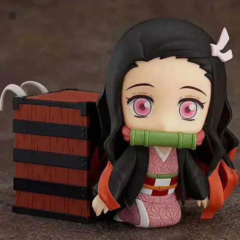 Demon Slayer Mini Anime Figurines, Inosuke, Tanjirou, Nezuko, Zenitsu, Giyuu, Regoukou, Tengen, Cute Kawaii Chibi Kimetsu no Yaiba 10 cm - ToylandEU