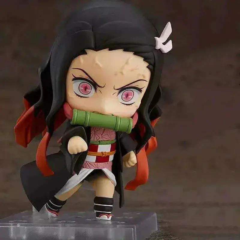 Demon Slayer Mini Anime Figurines, Inosuke, Tanjirou, Nezuko, Zenitsu, Giyuu, Regoukou, Tengen, Cute Kawaii Chibi Kimetsu no Yaiba 10 cm - ToylandEU