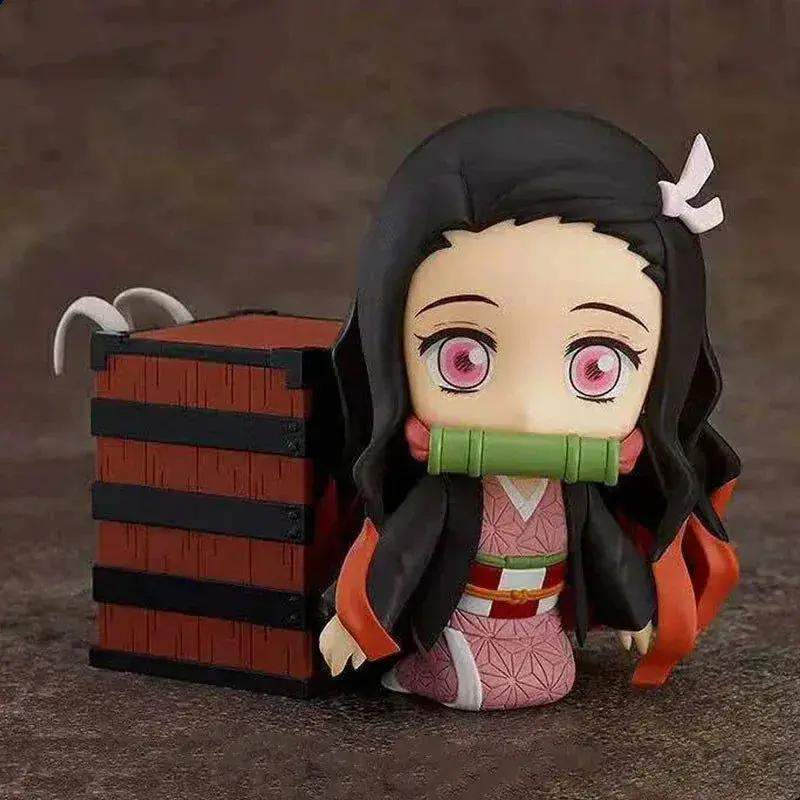 Demon Slayer Mini Anime Figurines, Inosuke, Tanjirou, Nezuko, Zenitsu, Giyuu, Regoukou, Tengen, Cute Kawaii Chibi Kimetsu no Yaiba 10 cm - ToylandEU