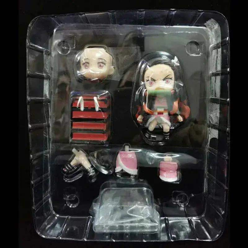 Demon Slayer Mini Anime Figurines, Inosuke, Tanjirou, Nezuko, Zenitsu, Giyuu, Regoukou, Tengen, Cute Kawaii Chibi Kimetsu no Yaiba 10 cm - ToylandEU