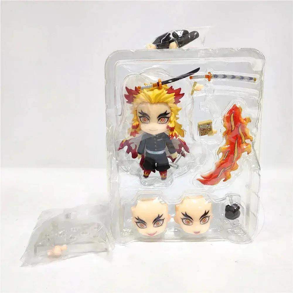 Demon Slayer Mini Anime Figurines, Inosuke, Tanjirou, Nezuko, Zenitsu, Giyuu, Regoukou, Tengen, Cute Kawaii Chibi Kimetsu no Yaiba 10 cm - ToylandEU