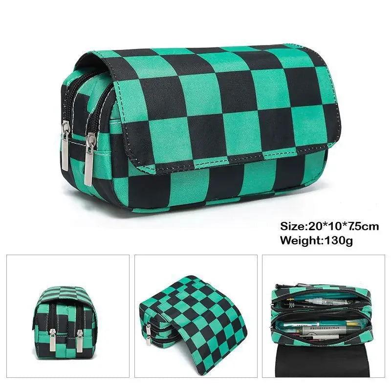  Demon Slayer Pencil Case Dual Layer Storage For Students 