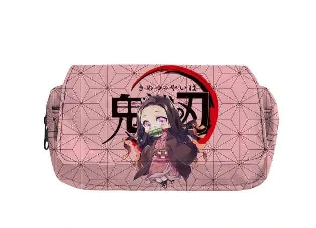 Demon Slayer Pencil Case Dual Layer Storage For Students