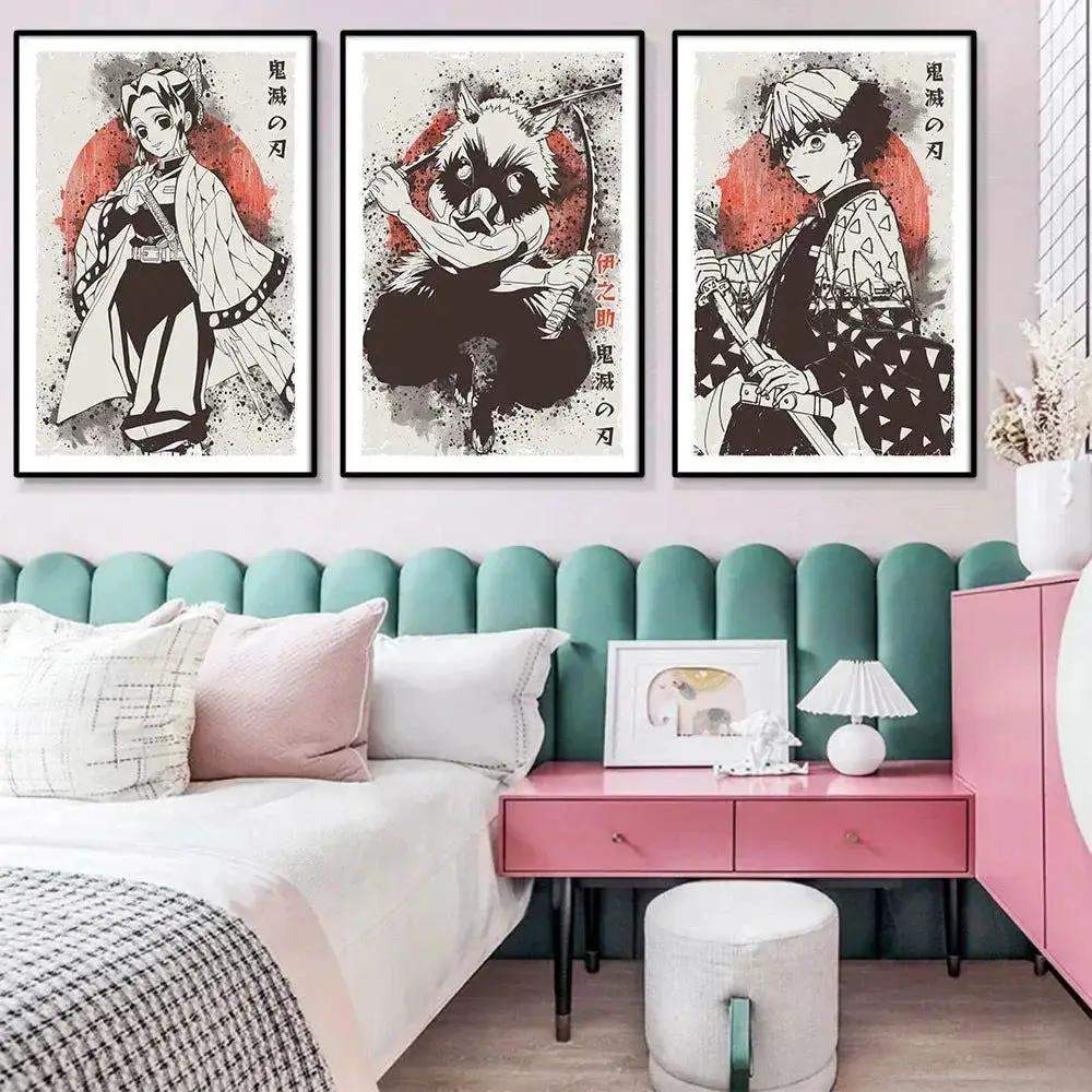 Demon Slayer Posters Anime Wall Art With Breath Techniques - ToylandEU