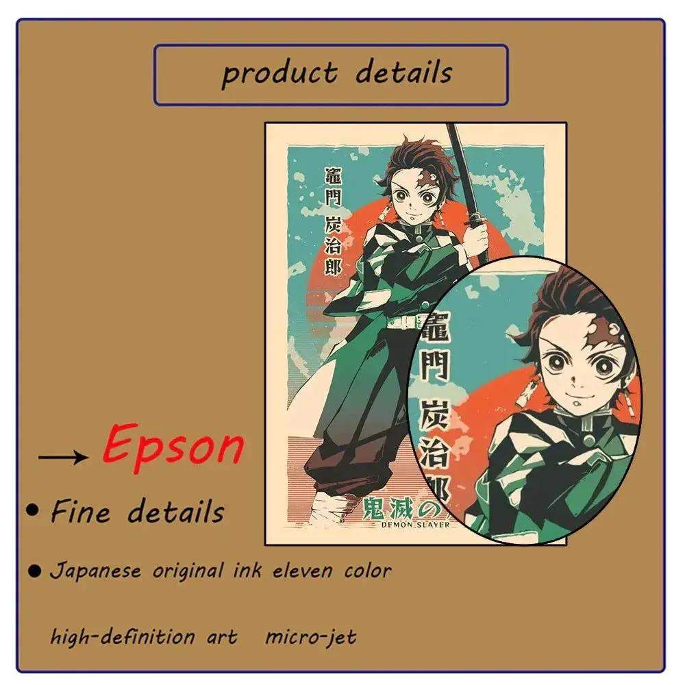 Demon Slayer Posters Anime Wall Art With Breath Techniques - ToylandEU