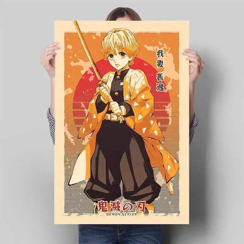 Demon Slayer Posters Anime Wall Art With Breath Techniques - ToylandEU