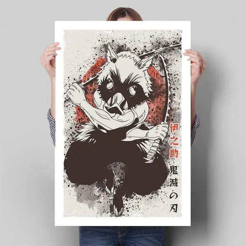 Demon Slayer Posters Anime Wall Art With Breath Techniques - ToylandEU