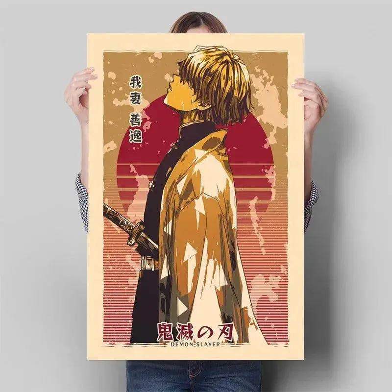 Demon Slayer Posters Anime Wall Art With Breath Techniques - ToylandEU