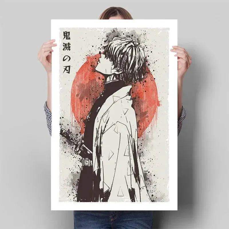 Demon Slayer Posters Anime Wall Art With Breath Techniques - ToylandEU
