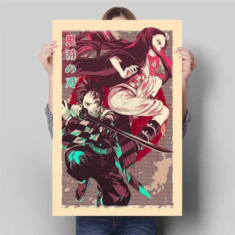 Demon Slayer Posters Anime Wall Art With Breath Techniques - ToylandEU