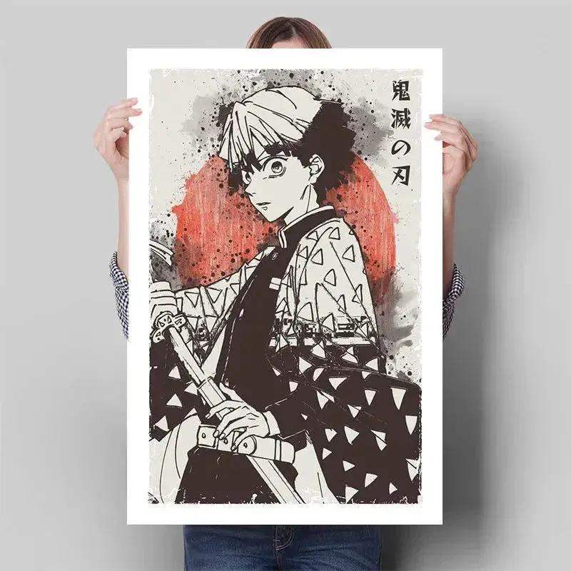 Demon Slayer Posters Anime Wall Art With Breath Techniques - ToylandEU