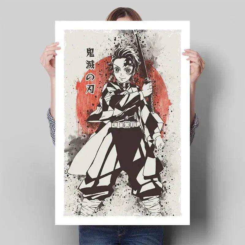 Demon Slayer Posters Anime Wall Art With Breath Techniques - ToylandEU