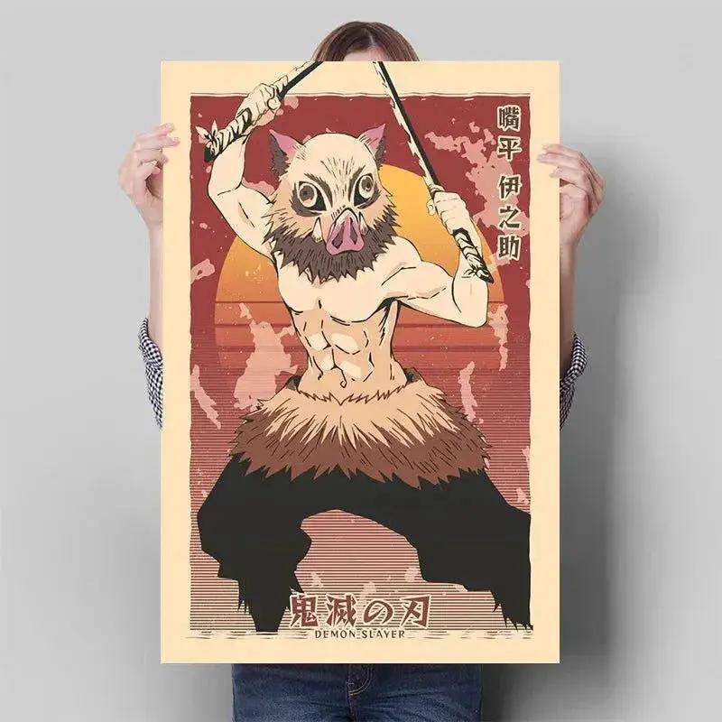 Demon Slayer Posters Anime Wall Art With Breath Techniques - ToylandEU
