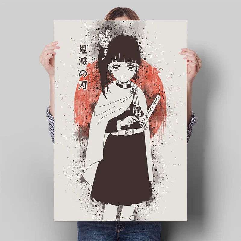  Demon Slayer Posters Anime Wall Art Breath Techniques 