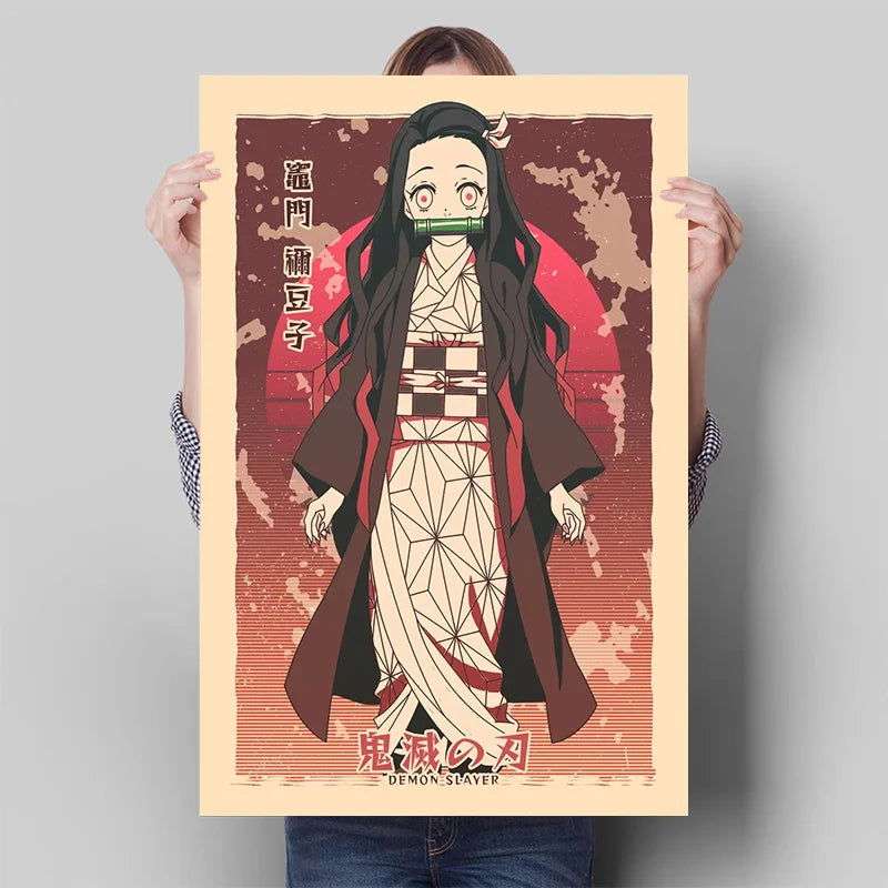  Demon Slayer Posters Anime Wall Art Breath Techniques 