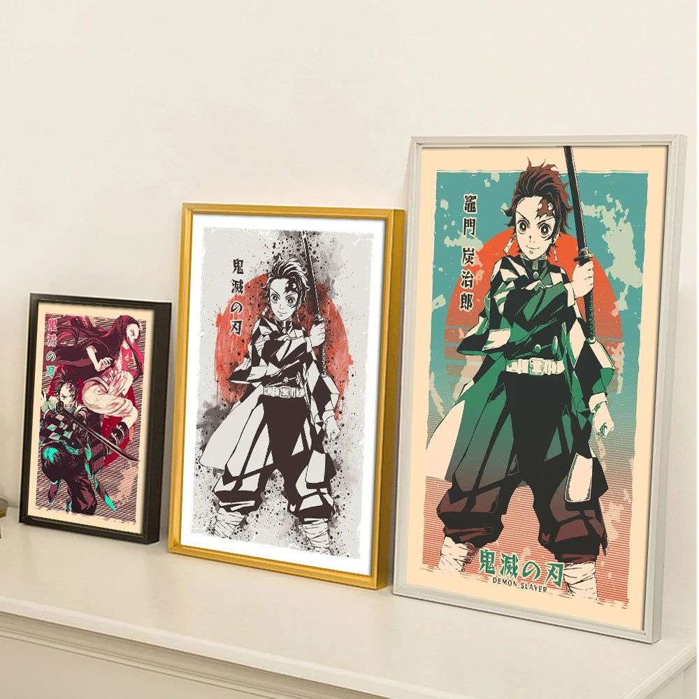  Demon Slayer Posters Anime Wall Art Breath Techniques 