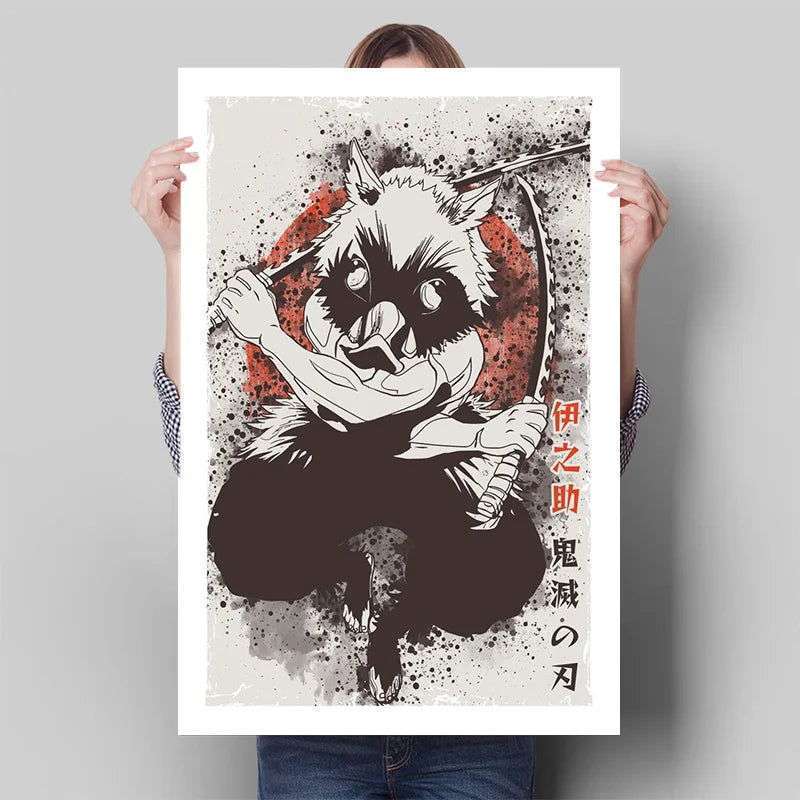  Demon Slayer Posters Anime Wall Art Breath Techniques 