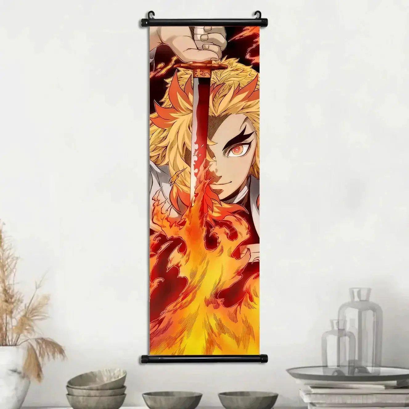 Demon Slayer Scroll Wall Art, Hashira Nezuko Agatsuma Zenitsu Inosuke Scroll Canvas Wall Hanging Painting Home Decor Anime Poster for Bedrooms -  ToylandEU™