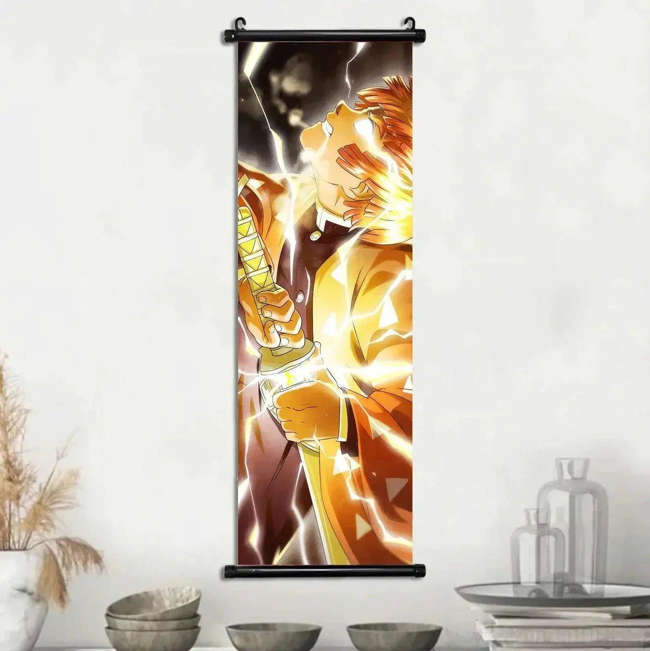  Demon Slayer Scroll Wall Art, Hashira Nezuko Agatsuma Zenitsu Inosuke Scroll Canvas Wall Hanging Painting Home Decor Anime Poster for Bedrooms -  ToylandEU™
