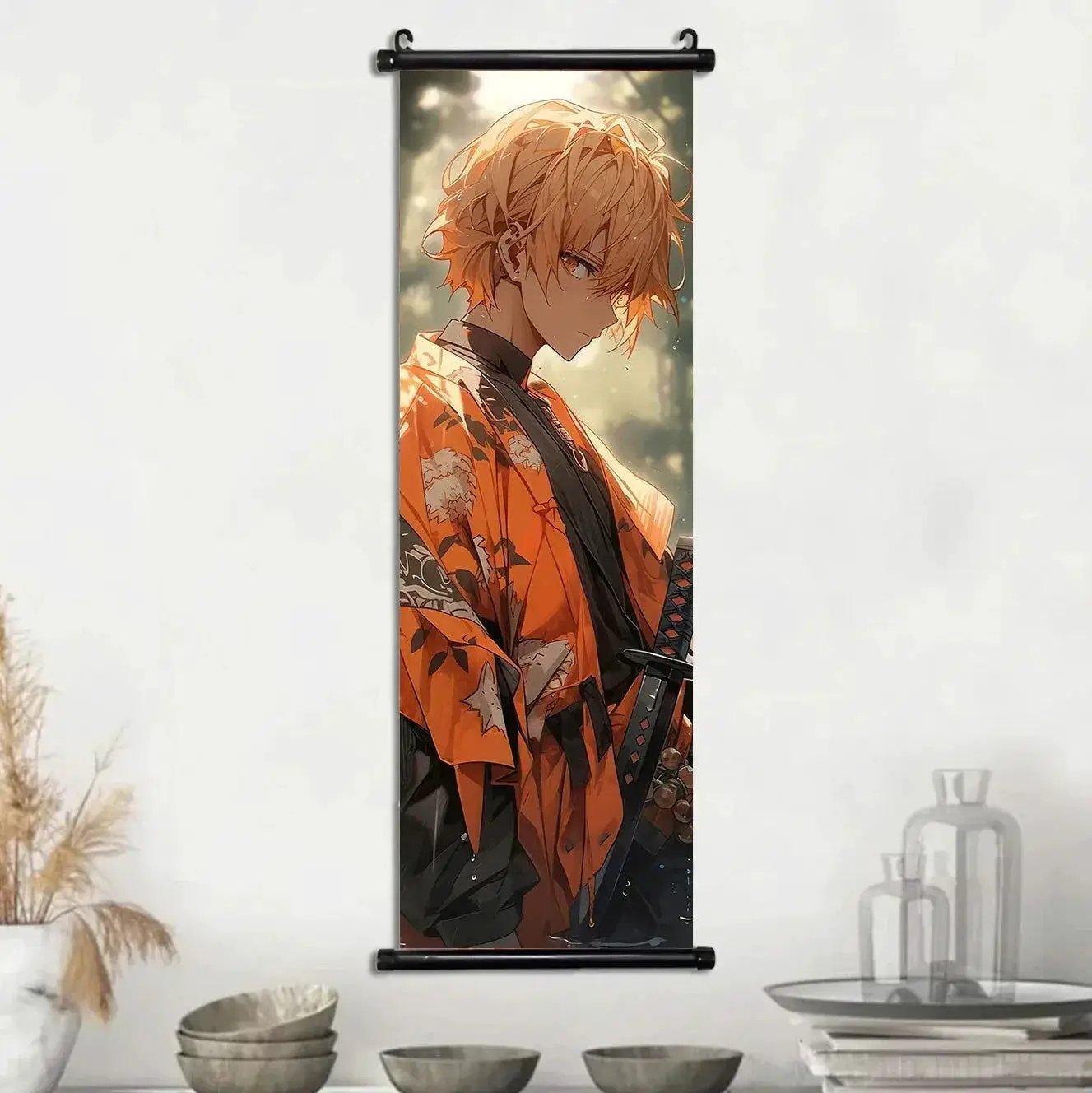  Demon Slayer Scroll Wall Art, Hashira Nezuko Agatsuma Zenitsu Inosuke Scroll Canvas Wall Hanging Painting Home Decor Anime Poster for Bedrooms -  ToylandEU™