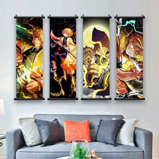  Demon Slayer Scroll Wall Art, Hashira Nezuko Agatsuma Zenitsu Inosuke Scroll Canvas Wall Hanging Painting Home Decor Anime Poster for Bedrooms -  ToylandEU™