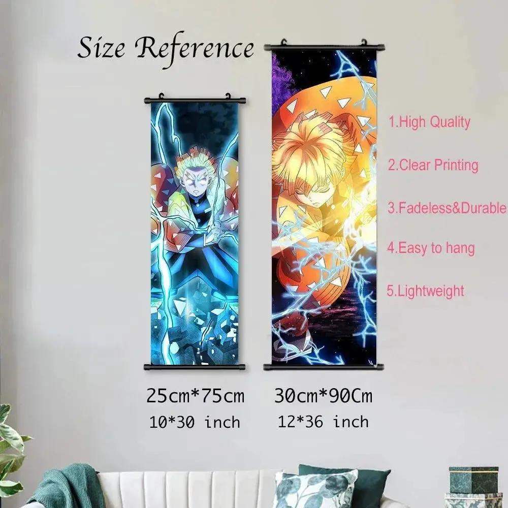 Demon Slayer Scroll Wall Art Premium Canvas Bedroom Decor - ToylandEU