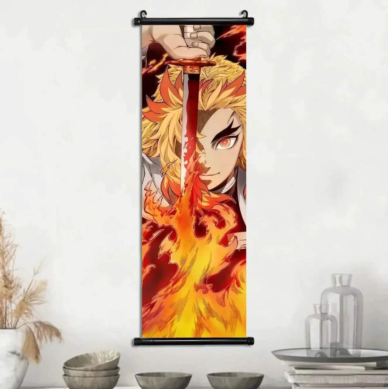 Demon Slayer Scroll Wall Art Premium Canvas Bedroom Decor - ToylandEU