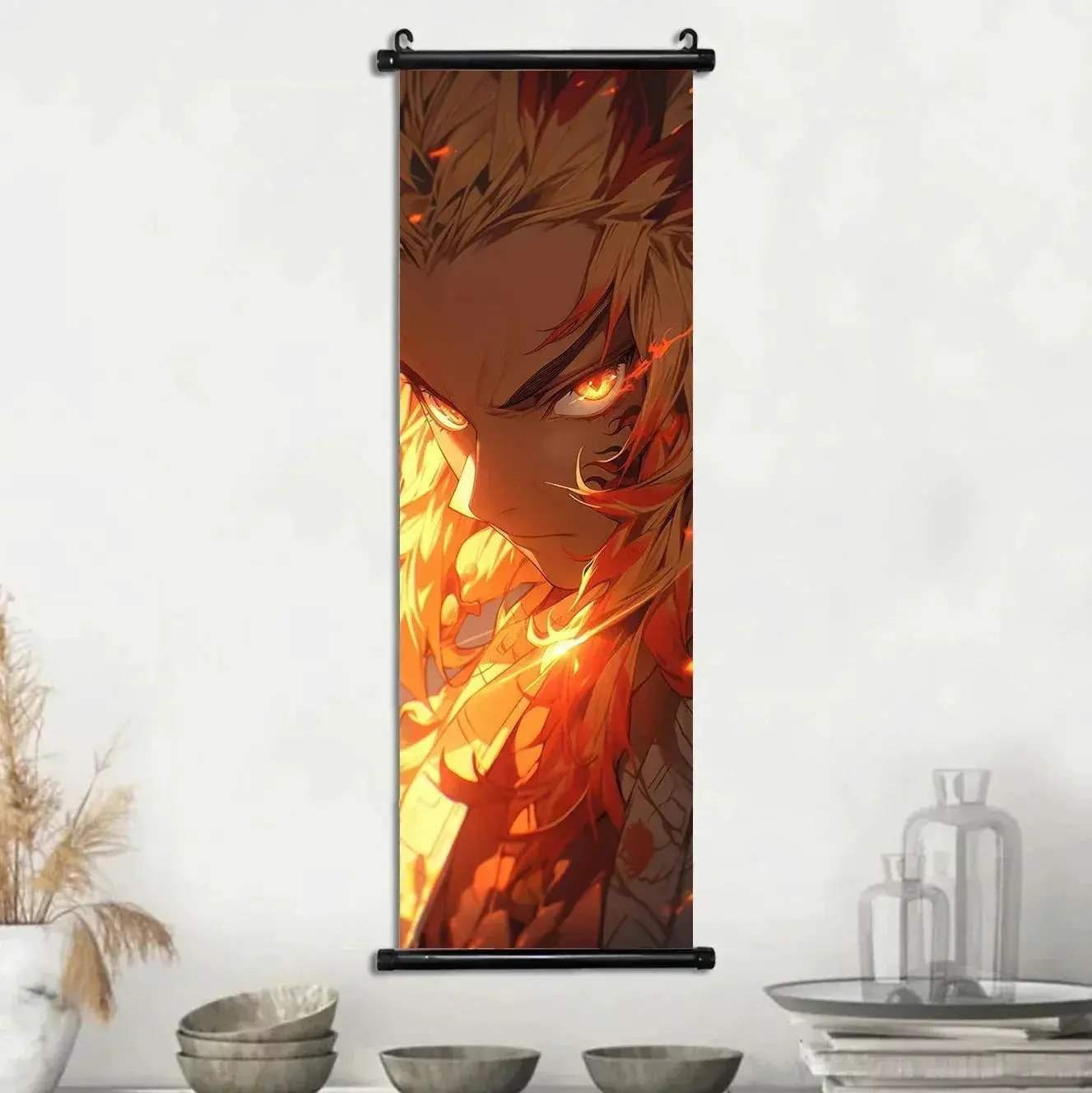Demon Slayer Scroll Wall Art Premium Canvas Bedroom Decor - ToylandEU